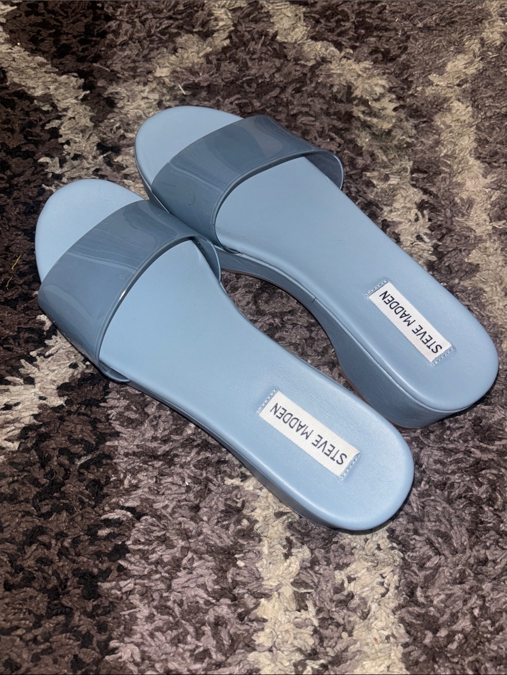 Steve Madden Powder Blue Slide Mules